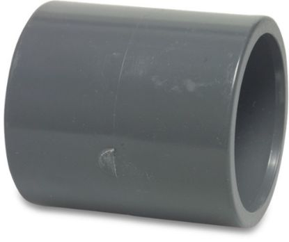 Afbeeldingen van PROFEC Sok PVC-U grijs 20MM lijmmof 16bar KIWA