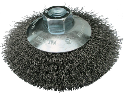 Afbeeldingen van Kegelborstel 0,3MM gebogen staal M14 115MM