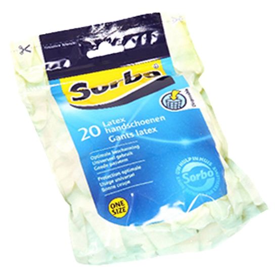 Afbeeldingen van SORBO Wegwerphandschoen latex 20x