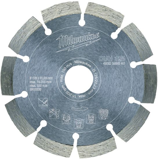 Afbeeldingen van MILWAUKEE Diamantzaagblad beton/baksteen DUH 125X22,23MM