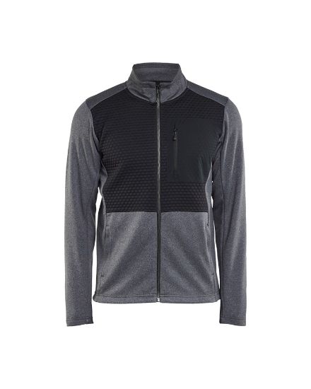 Afbeeldingen van BLÅKLÄDER Sweatshirt met rits 3548 zwart mêlee M
