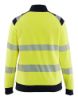 Afbeeldingen van BLÅKLÄDER Sweater Multinorm dames met rits 3471 High Vis geel/marineblauw L
