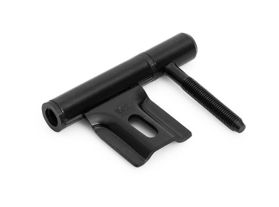 Afbeeldingen van DX Inboorpaumelle staal zwart 14MM ring NY zwart t.b.v. houten deuren & metalen montagekozijnen