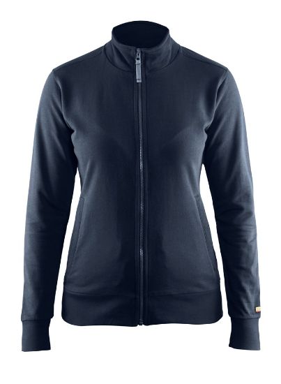 Afbeeldingen van BLÅKLÄDER Sweatshirt dames met rits 3372 donker marineblauw 2XL