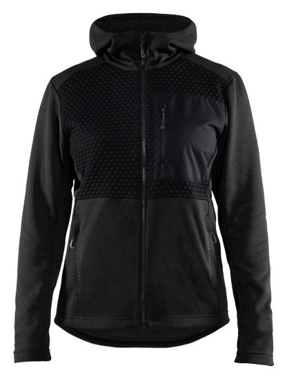 Afbeeldingen van BLÅKLÄDER Hoodie dames met hele rits 3542 zwart L