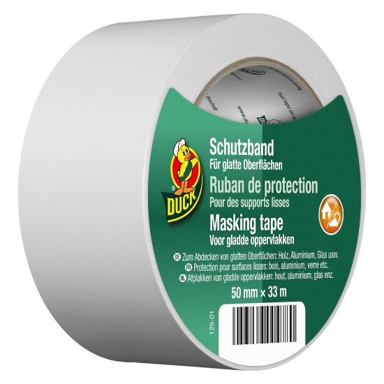 Afbeeldingen van DUCK Masking tape PVC glad wit 50MM 33M