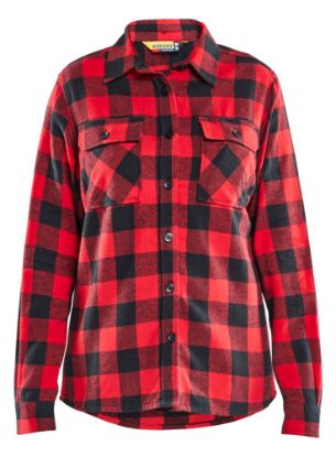 Afbeeldingen van BLÅKLÄDER Overhemd dames flanel 3218 rood/zwart 2XL