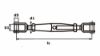 Afbeeldingen van Spanschroef RVS316 gaffel+gaffel 6MM