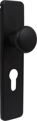 Afbeeldingen van OXLOC Knopschild kort sleutelgat Saint Denis aluminium zwart