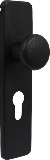 Afbeeldingen van OXLOC Knopschild kort sleutelgat Saint Denis aluminium zwart