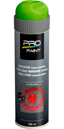 Afbeeldingen van PRO-PAINT Krijtspray (tijdelijke markering) groen 500ML