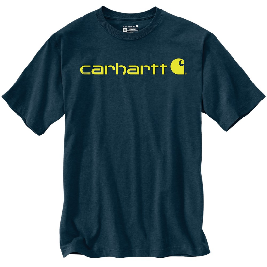Afbeeldingen van CARHARTT T-shirt met logo 103361 night blue heather L