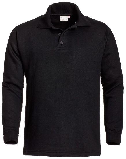 Afbeeldingen van SANTINO Polosweater Rick zwart 4XL