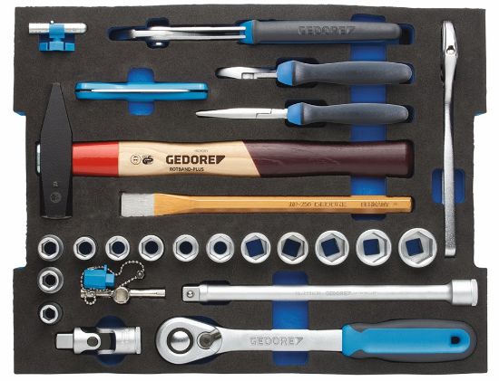 Afbeeldingen van GEDORE Gereedschapset t.b.v. werklieden in 2/2 CT-module 26x