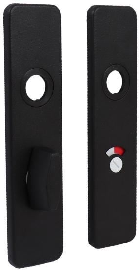 Afbeeldingen van OXLOC Klikschild kort vrij/bezet Saint Denis aluminium zwart 8X63MM