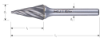 Afbeeldingen van ROTEC Stiftfrees HM model MZ1 ALU-vertand 9,6X16X64X6MM 
