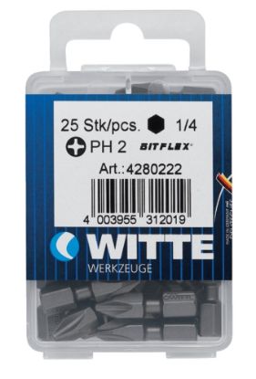 Afbeeldingen van WITTE Bitset ¼" 15x FLEX PZ3 25MM