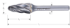 Afbeeldingen van ROTEC Stiftfrees HM model FZ1 ALU-vertand 9,6X19X64X6MM 