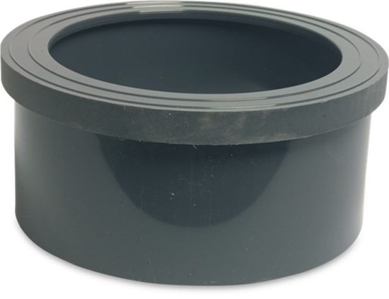 Afbeeldingen van Kraagbus afgedraaid PVC-U grijs 200MM lijmmof DN175 10bar
