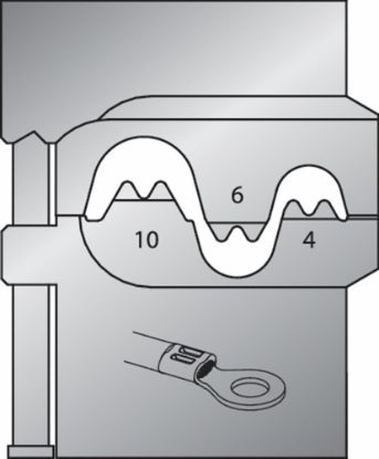 Afbeeldingen van GEDORE Krimpbek t.b.v. ongeïsoleerde kabelschoenen 0,5-2,5/4-6MM²