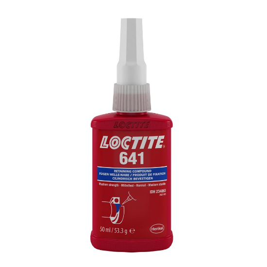 Afbeeldingen van LOCTITE Lijm 641 medium sterkte t.b.v. cilindrische bevestiging 50ML