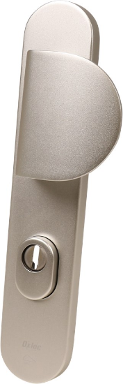 Afbeeldingen van OXLOC Veiligheidsbeslag duw+KTB+kruk ovaal aluminium PC72