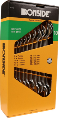 Afbeeldingen van IRONSIDE Steeksleutelset 6-32MM 10x