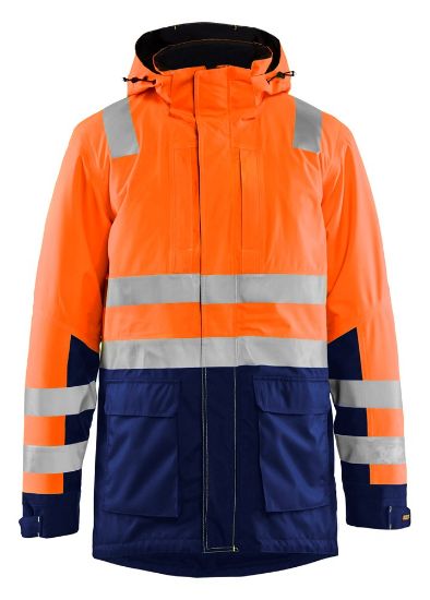 Afbeeldingen van BLÅKLÄDER Winterparka 4495 High Vis oranje/marineblauw S