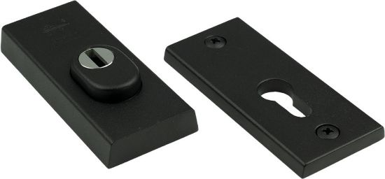 Afbeeldingen van OXLOC Veiligheidsrozet kerntrekbeveiliging + profielcilindergat recht zwart 115X50MM