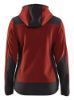 Afbeeldingen van BLÅKLÄDER Gebreid jack dames met softshell 5941 gebrand rood/zwart L