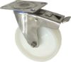 Afbeeldingen van KELFORT Zwenkwiel wit RVS met rollager + rem 200MM