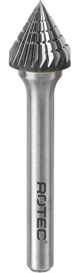 Afbeeldingen van ROTEC Stiftfrees HM model JZ3 spiraalvertand 3X2,5X38X3MM 60°