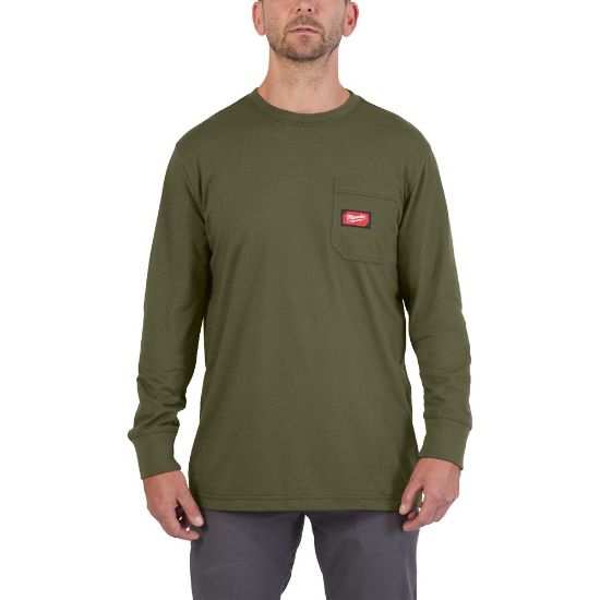 Afbeeldingen van MILWAUKEE T-shirt long sleeve work WTLSGRNII groen XXL