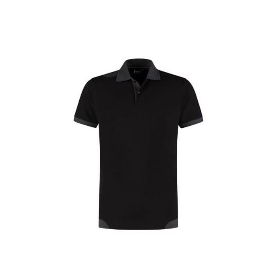 Afbeeldingen van IMAGE Poloshirt bicolour Semi SlimFit Parker 11011 grijs/zwart S