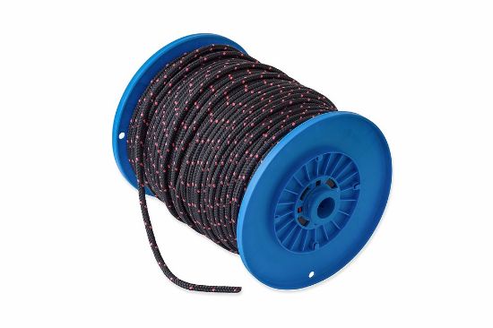 Afbeeldingen van Trimlijn gevlochten PP zwart-roze 6MM 100M