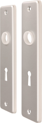Afbeeldingen van OXLOC Kortschild krukgat + sleutelgat Roma aluminium SL56