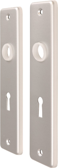 Afbeeldingen van OXLOC Kortschild krukgat + sleutelgat Roma aluminium SL56