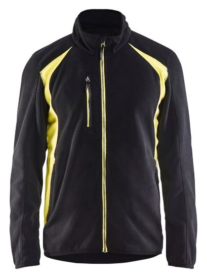 Afbeeldingen van BLÅKLÄDER Fleecejack 4730 zwart/High Vis geel M