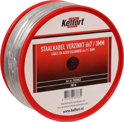 Afbeeldingen van KELFORT Staalkabel EV 6X7 3MM 200M