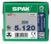 Afbeeldingen van SPAX Spaanplaatschroef verzonkenkop WIROX deeldraad T20 5X120MM
