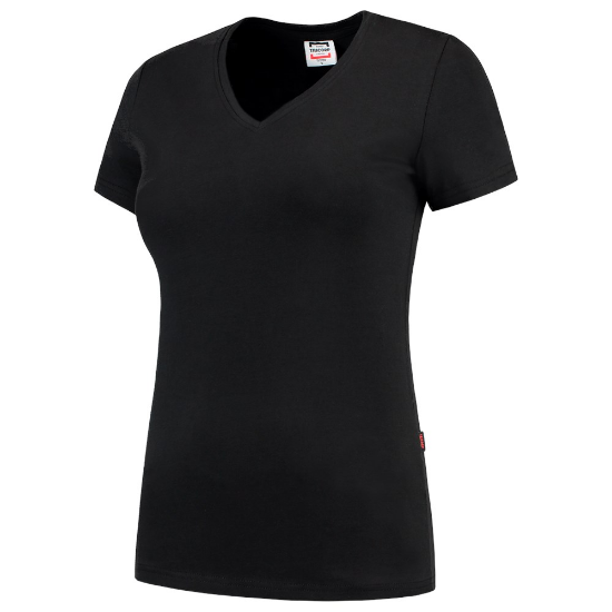 Afbeeldingen van TRICORP T-shirt V-hals Slim-Fit dames 101008 zwart M