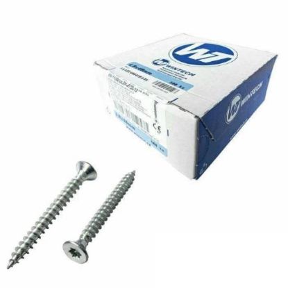 Afbeeldingen van WINTECH spaanplaatschroef platkop TX25 RVS A2 5X40MM