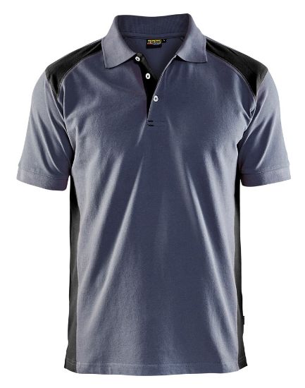 Afbeeldingen van BLÅKLÄDER Polo piqué 3324 grijs/zwart M