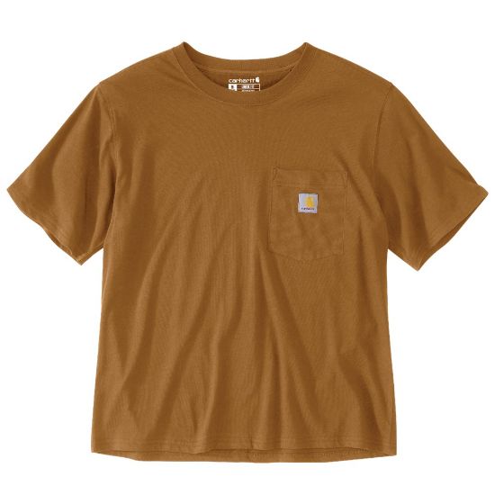 Afbeeldingen van CARHARTT T-shirt ronde hals dames 106122 bruin XS