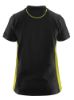 Afbeeldingen van BLÅKLÄDER Poloshirt piqué dames 3390 zwart/High Vis geel XS