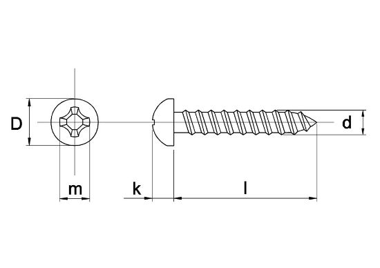 Afbeeldingen van Spaanplaatschroef cil.kopkruis RVS A2  3.5x20