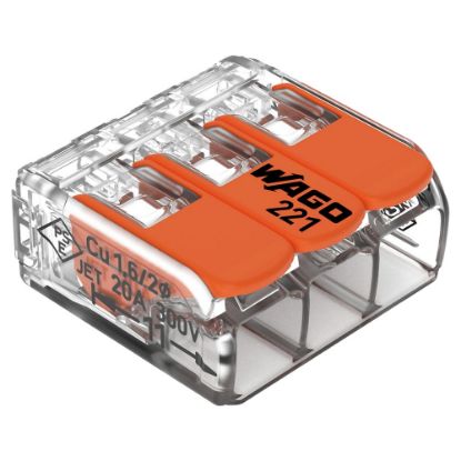 Afbeeldingen van WAGO Verbindingsklem compact 3-draads DS100 2X4MM²