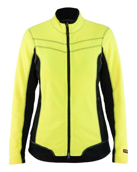 Afbeeldingen van BLÅKLÄDER Microfleecevest dames 4924 High Vis geel/zwart 2XL