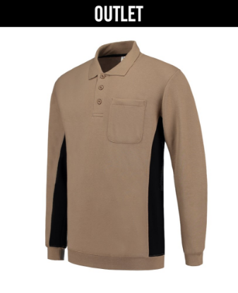 Afbeeldingen van TRICORP Polosweater bi-colour met borstzak 302001 khaki/zwart L
