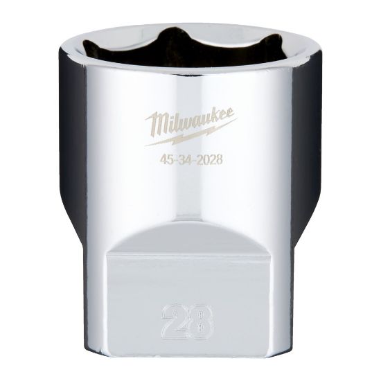 Afbeeldingen van MILWAUKEE Dop ½" metrisch FOUR FLAT 28MM